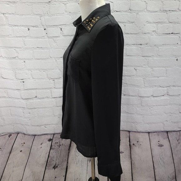 Glamdollz black long sleeve button down - Picture 7 of 14